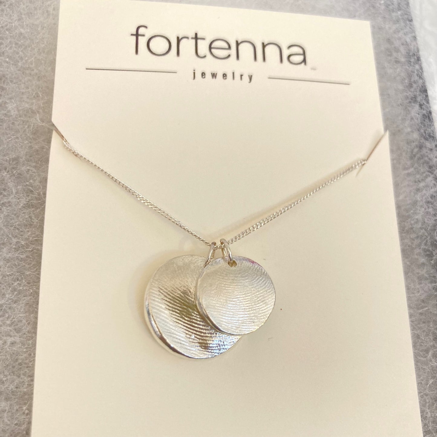 Create your Own Fingerprint Necklace, Personalized Sterling Silver - TWO Pendants, 4 Style Options