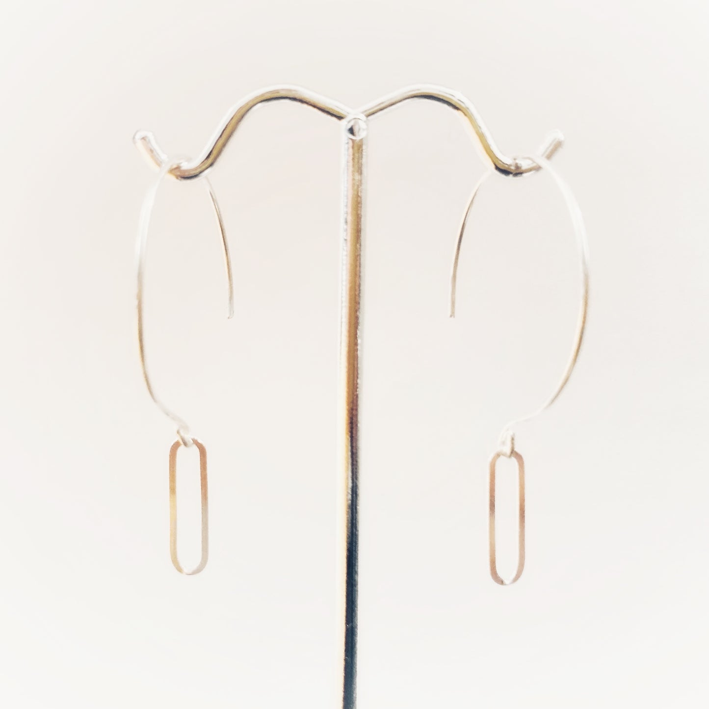 Sterling Silver Paperclip Drop Earrings