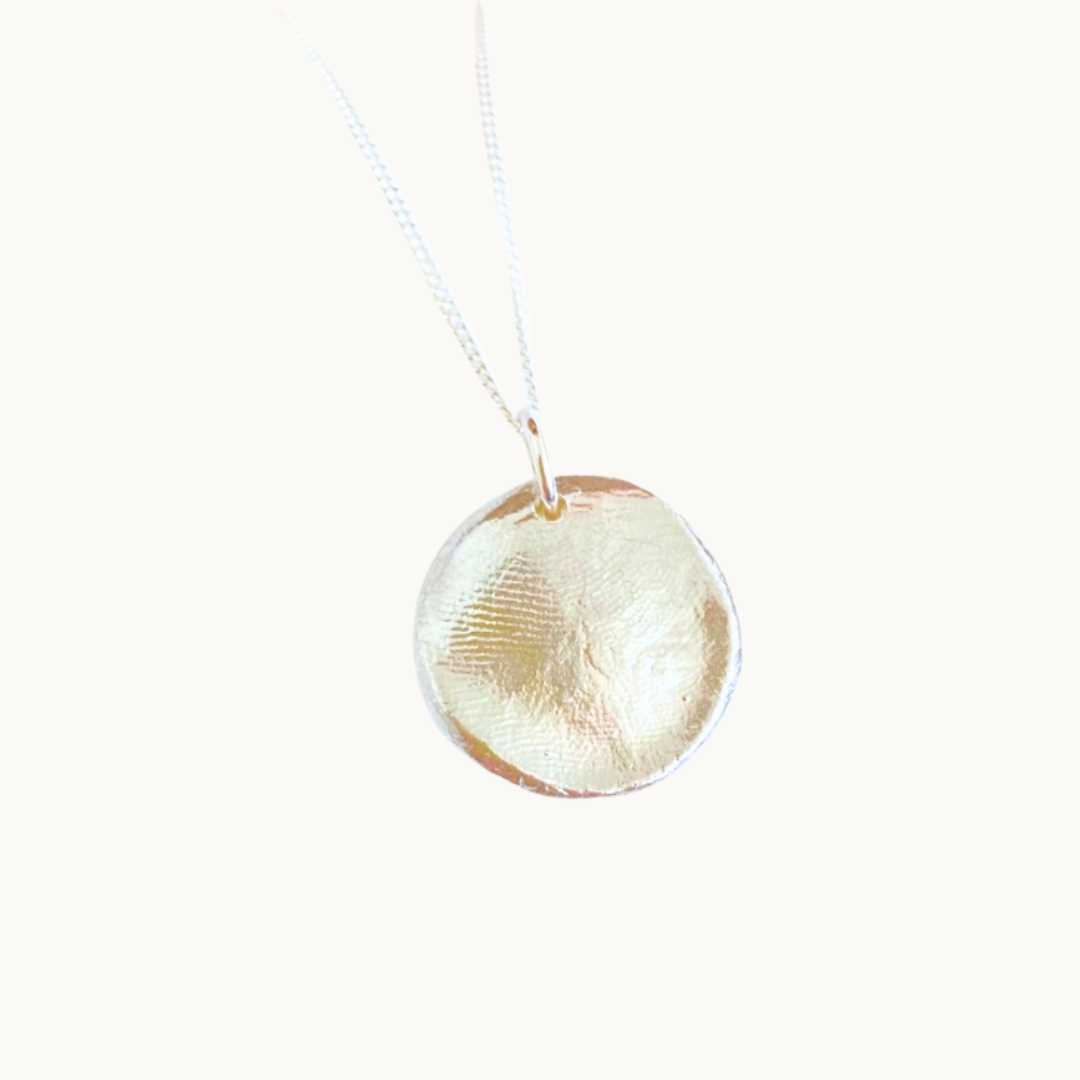Fingerprint Necklace, Personalized Silver-ONE Pendant-fortenna