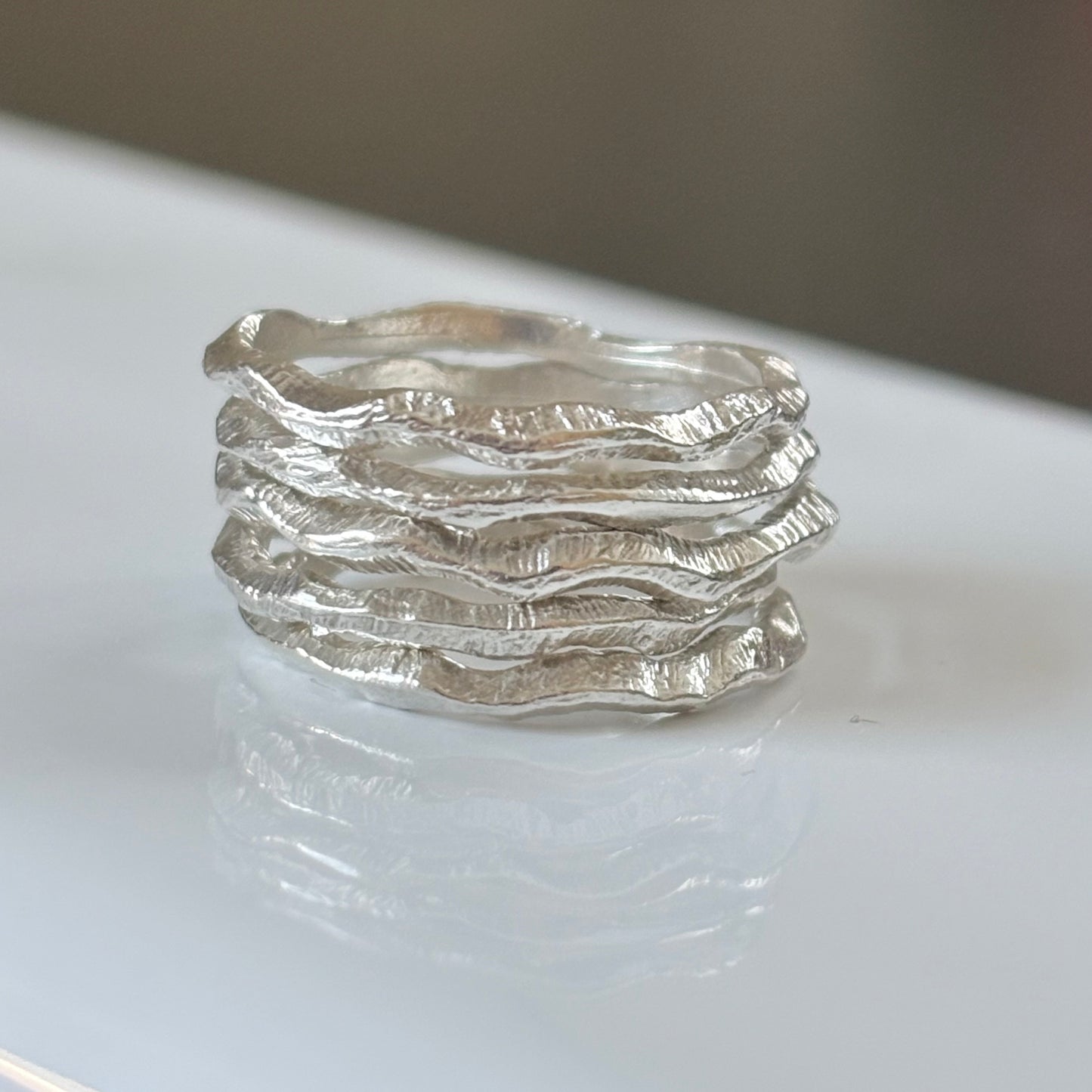 Sterling Silver Wavy Ring