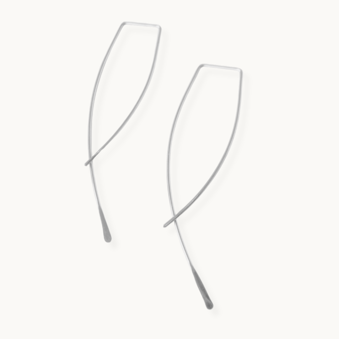 Sterling Silver Wisp Ear Threader Earrings