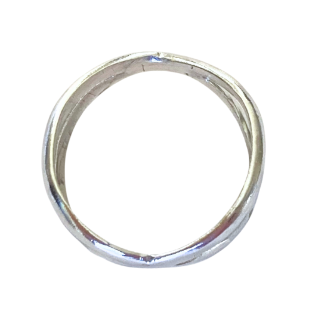 Sterling Silver Crossover Ring