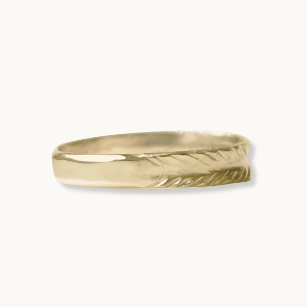 Gold Echo Feather Band