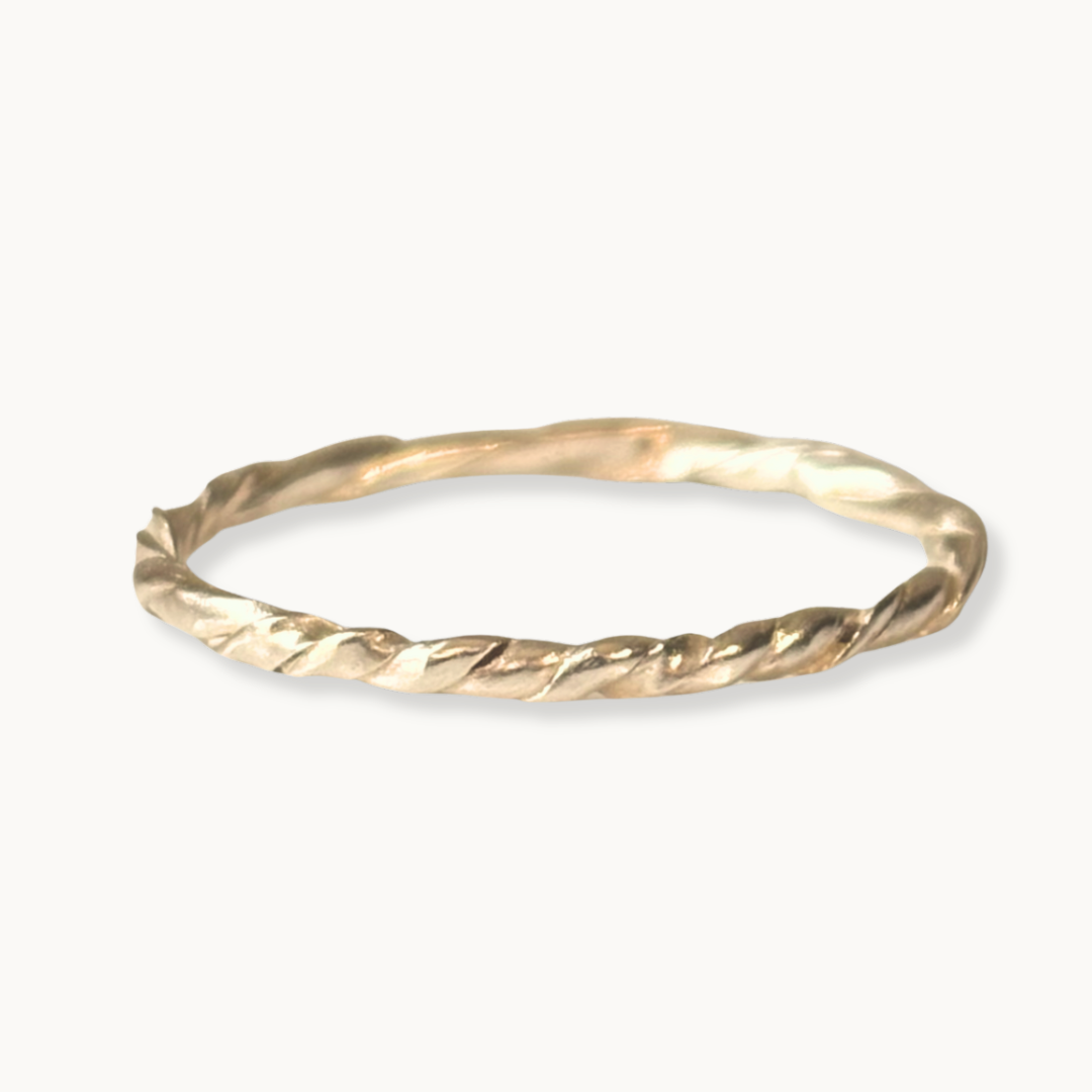 Gold Melody Twist Stacking Ring