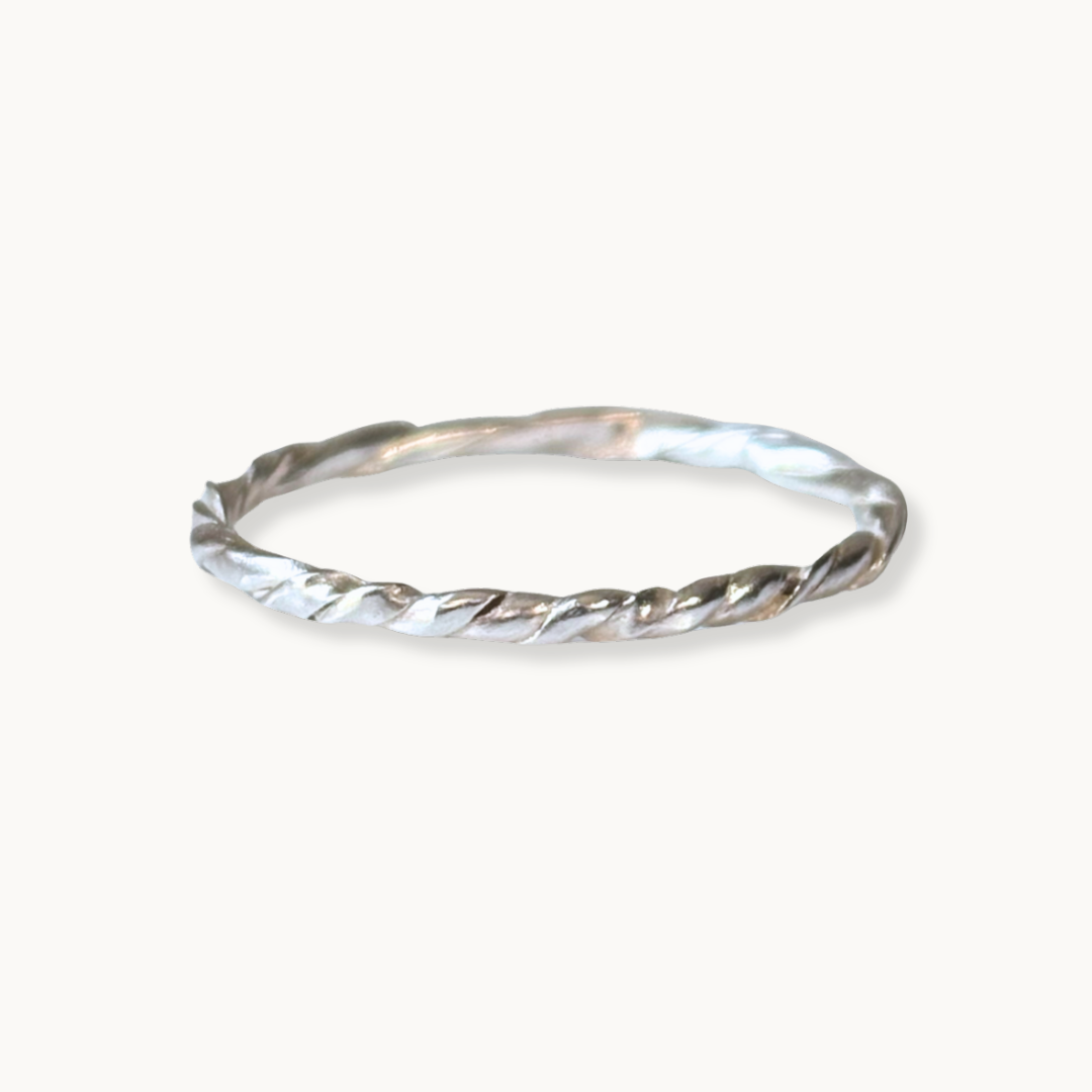 Sterling Silver Melody Twist Stacking Ring