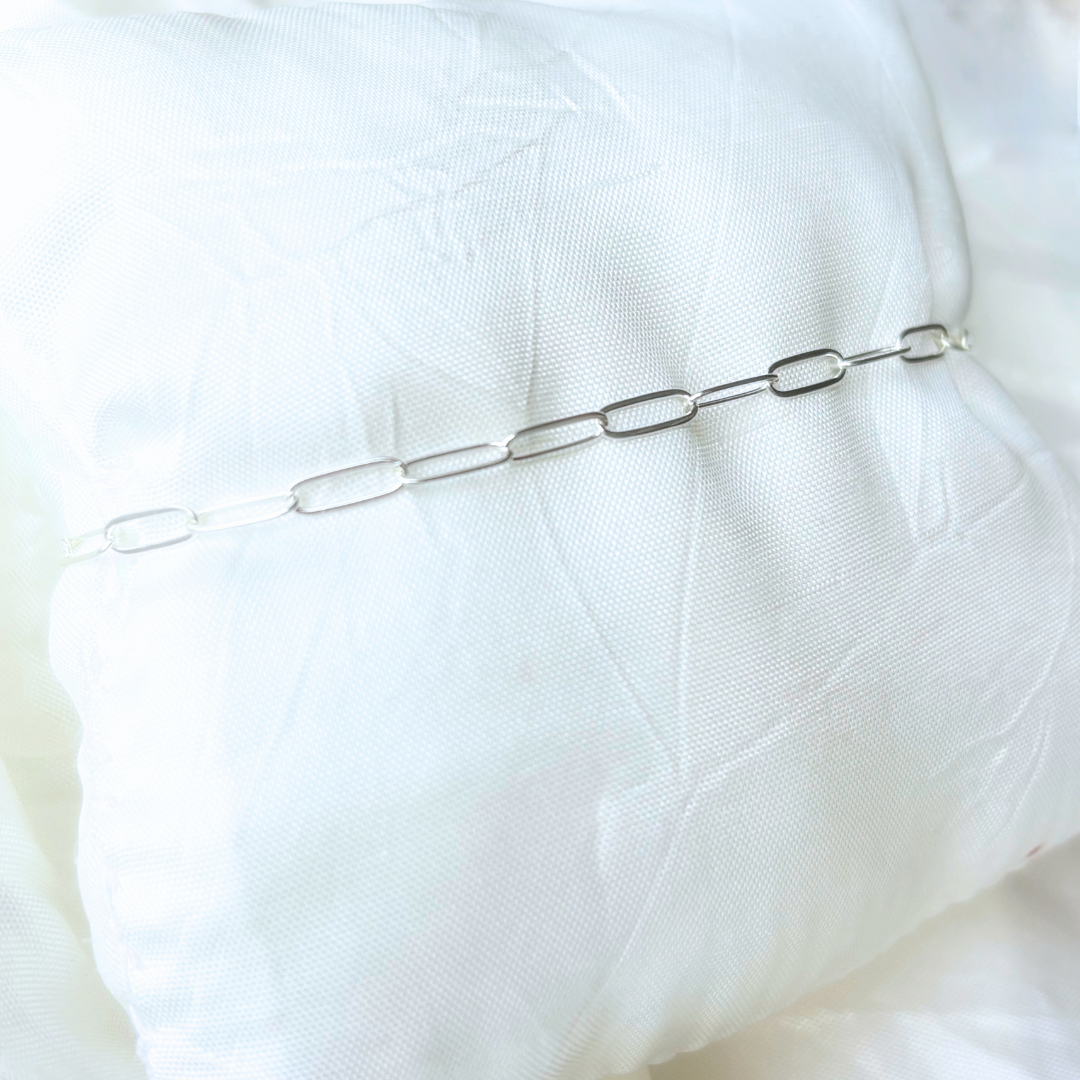 Sterling Silver Narrow Paperclip Bracelet