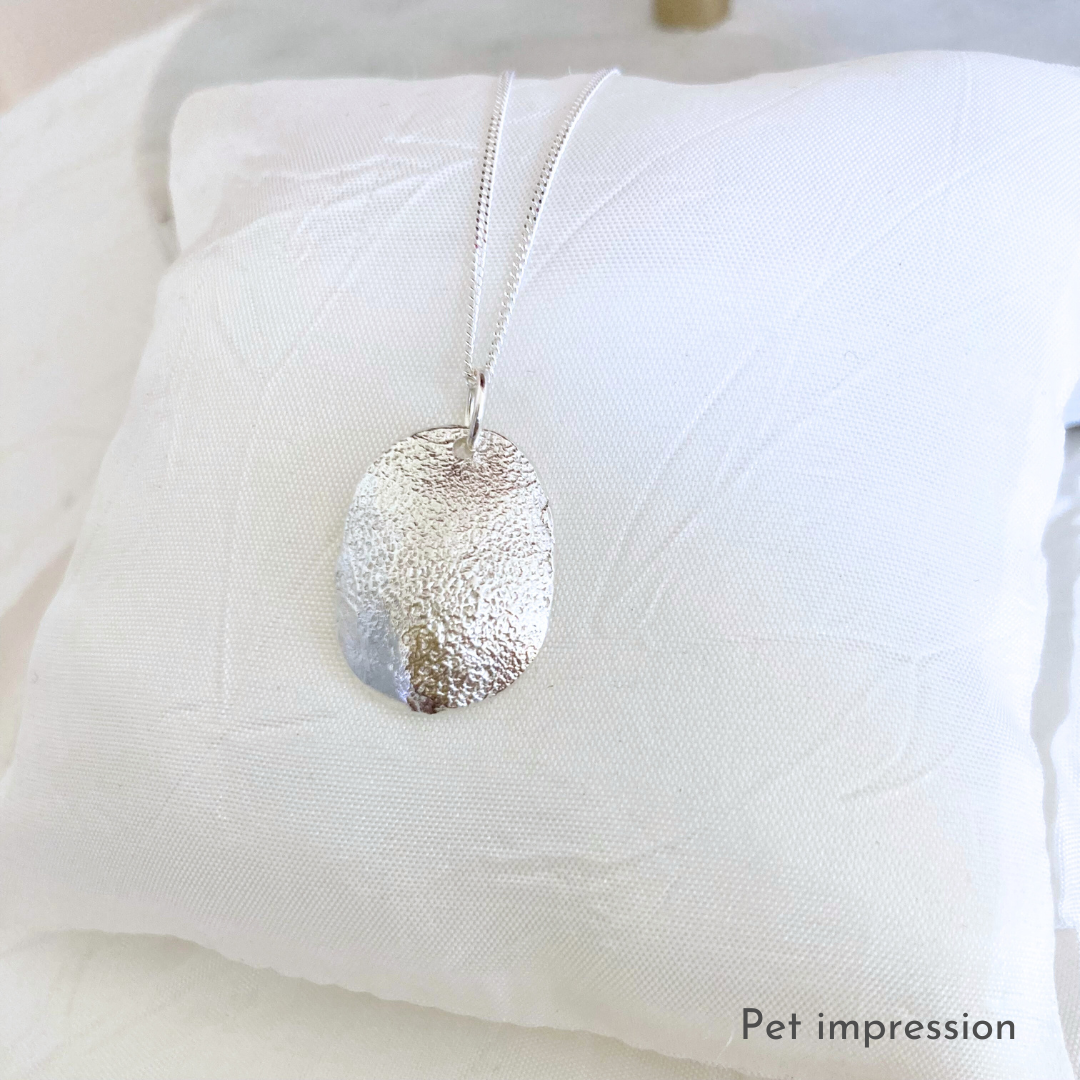 Create your Own Fingerprint Necklace, Personalized Sterling Silver - ONE Pendant, 3 Sizes