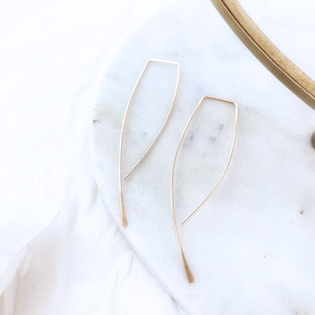 Gold-Filled Wisp Ear Threader Earrings