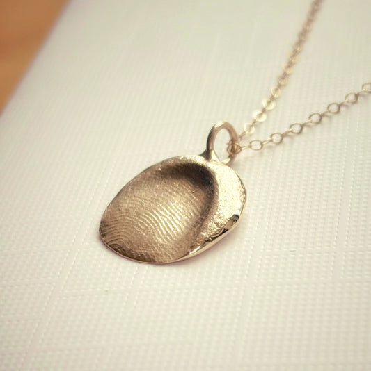 Create Your Own Fingerprint Necklace Kit – Solid 14k Yellow Gold