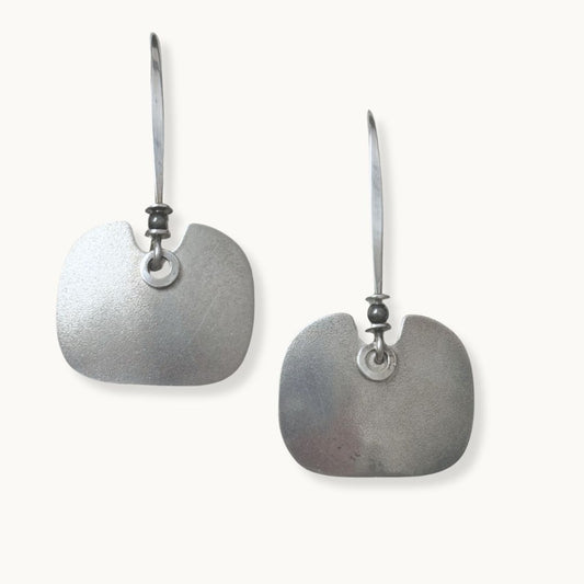 The Satin Dangle: Ed Levin Sterling Drop Earrings