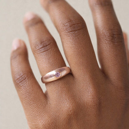 Gold Pink Sapphire Ring