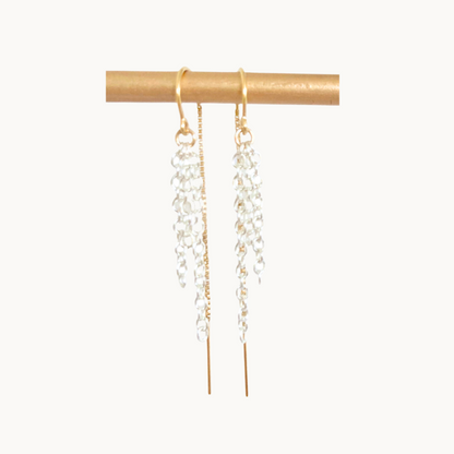 Mixed Metals Sunray Ear Threader Earrings