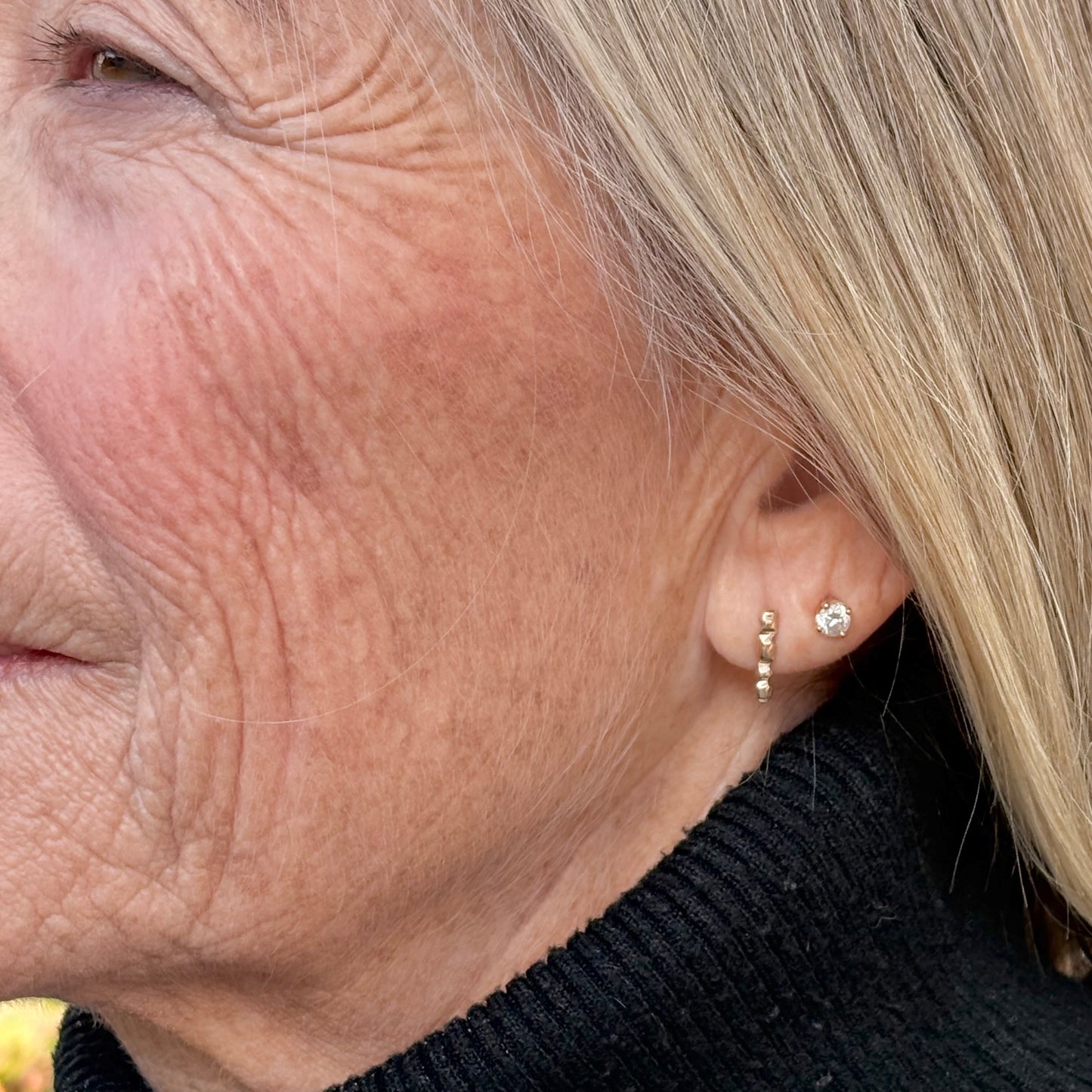 Gold Islet Bar Post Earrings