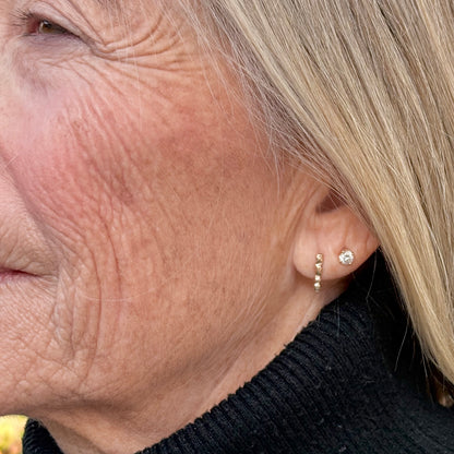 Gold Islet Bar Post Earrings