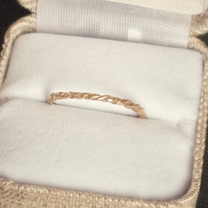 Gold Melody Twist Stacking Ring