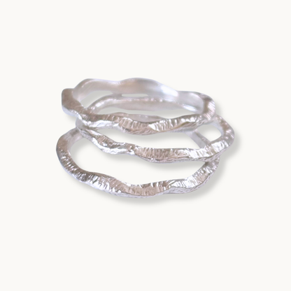 Sterling Silver Wavy Ring