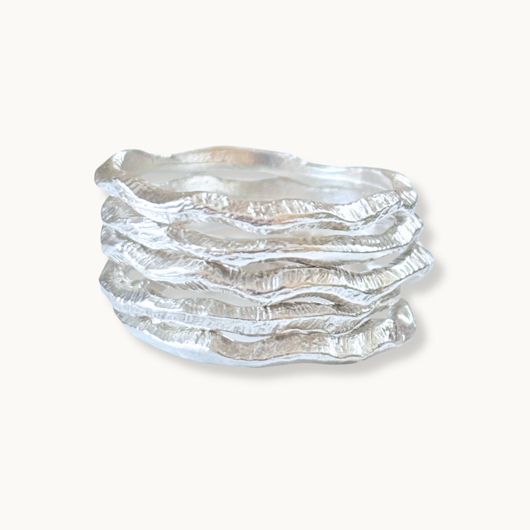 Sterling Silver Wavy Ring