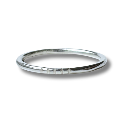 Sterling Silver Triad Ring Set 3-piece