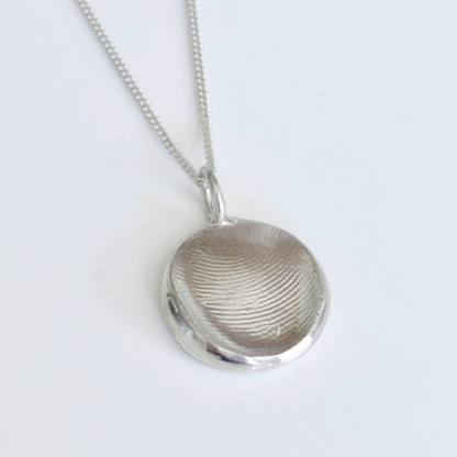 Create Your Own Fingerprint Necklace Kit – Sterling Silver (Single Pendant)