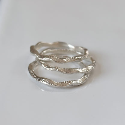 Sterling Silver Wavy Ring