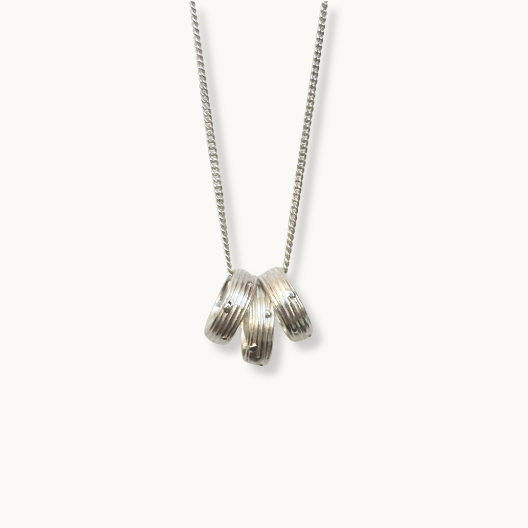 Sterling Silver Triad Necklace