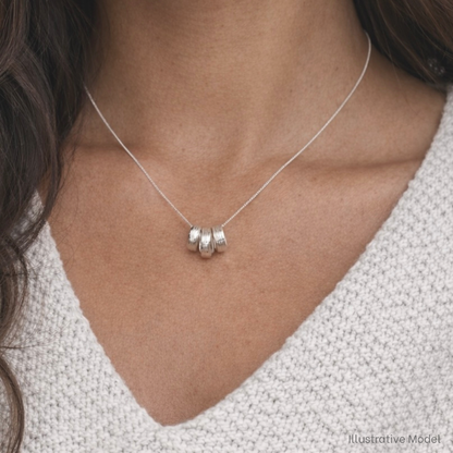 Sterling Silver Triad Necklace