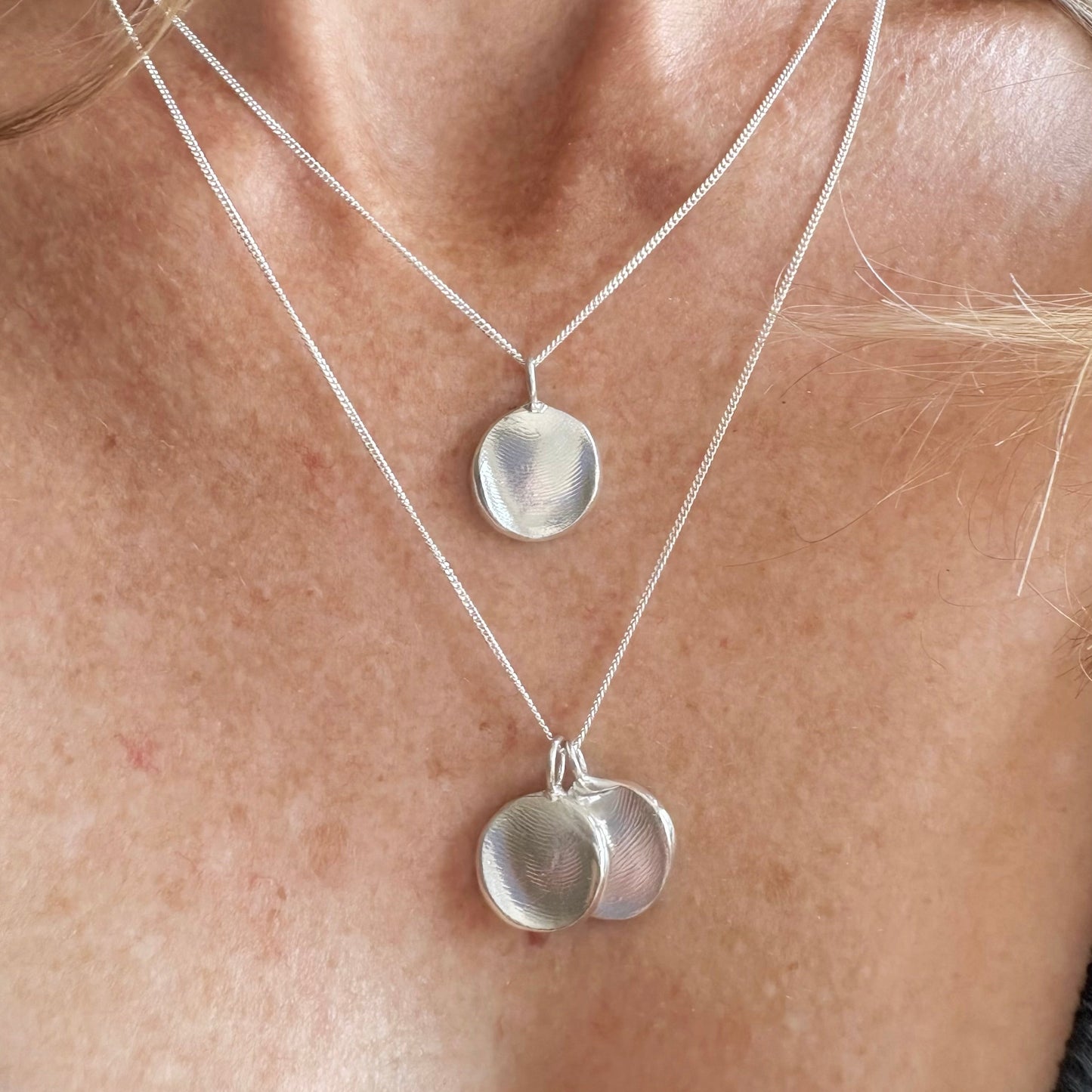 Create Your Own Fingerprint Necklace Kit – Sterling Silver (Single Pendant)