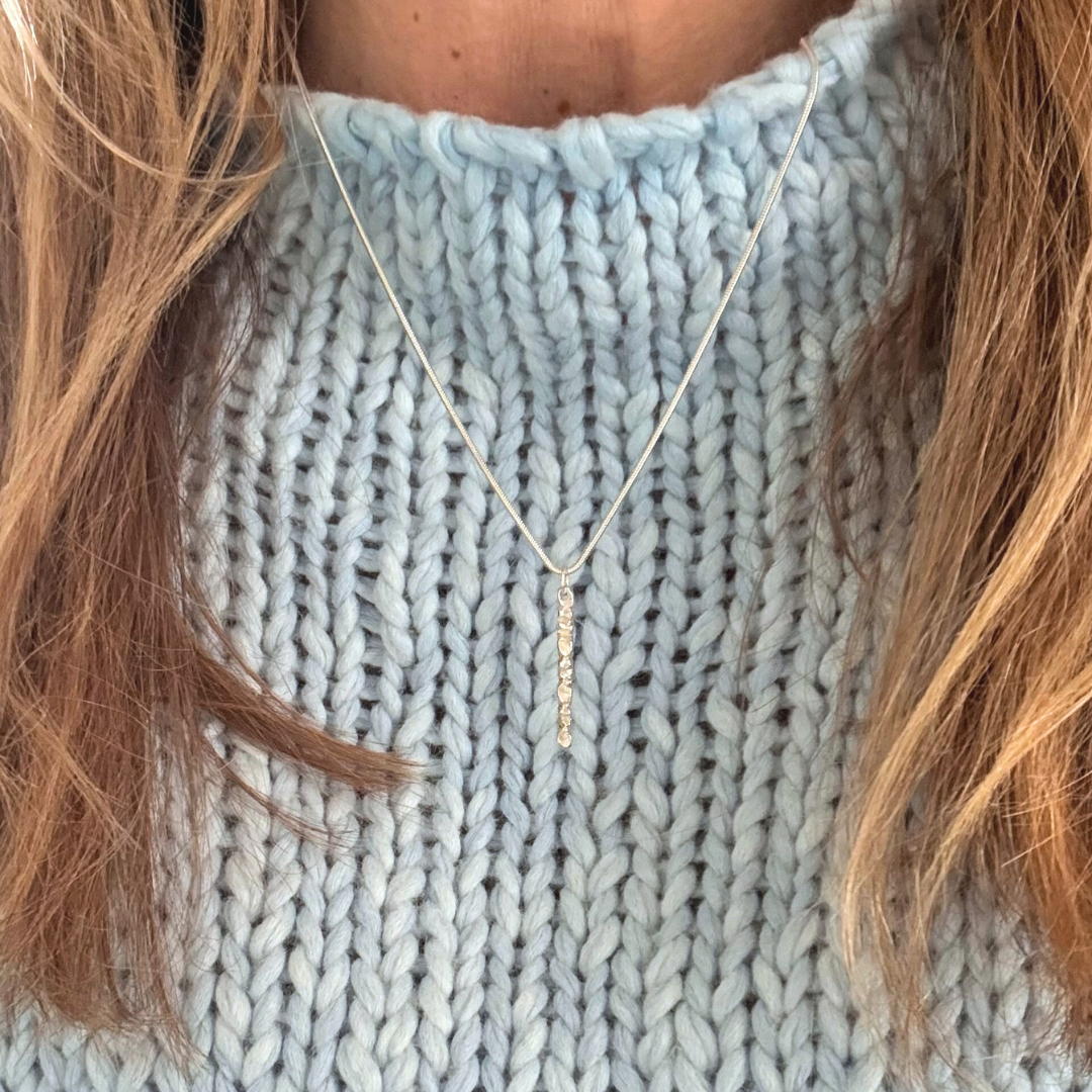 Sterling Silver Bar Necklace 20-22"