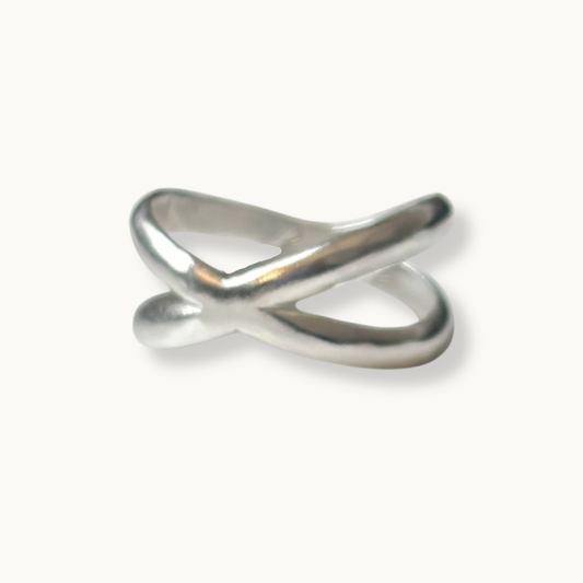 Sterling Silver Crossover Ring