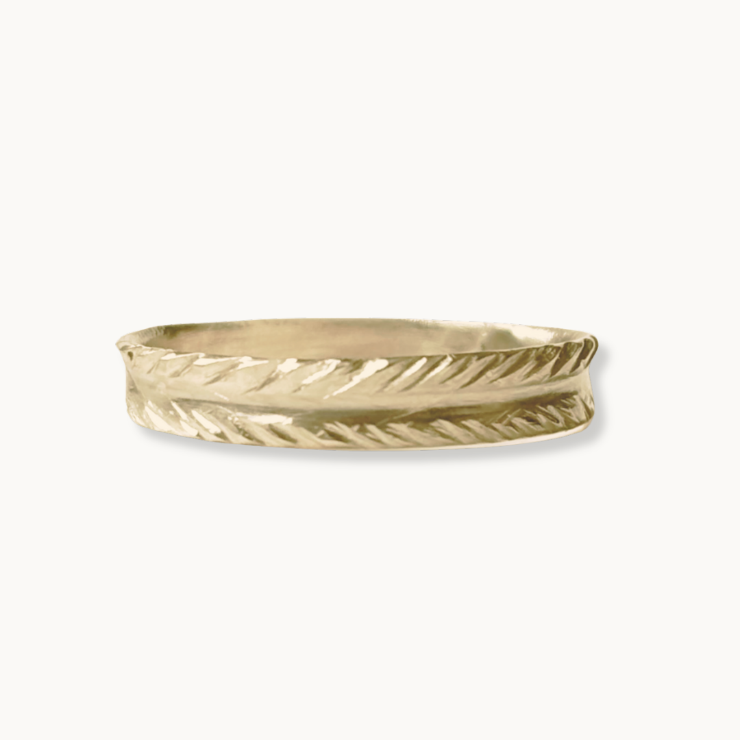 Gold Echo Feather Band