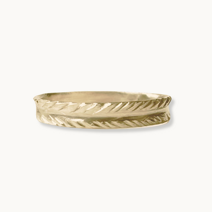 Gold Echo Feather Band