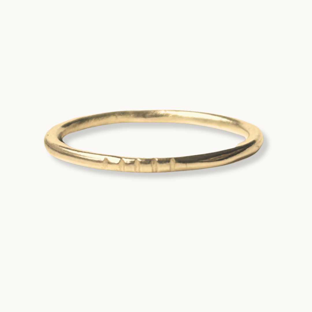 Gold Meridian Stacking Ring