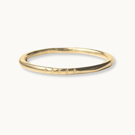 Gold Meridian Stacking Ring