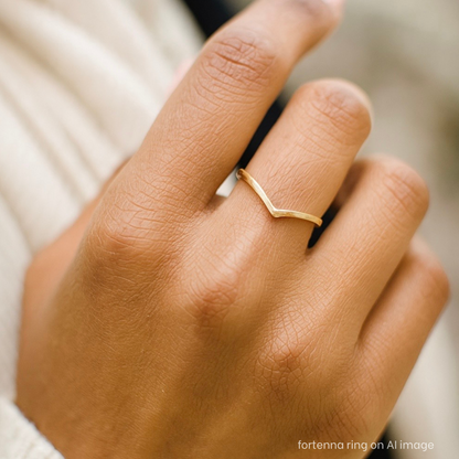 Sterling Silver Crescendo Stacking Ring