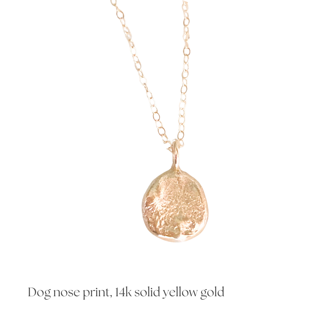 Personalized Yellow Gold Fingerprint Necklace - ONE Pendant