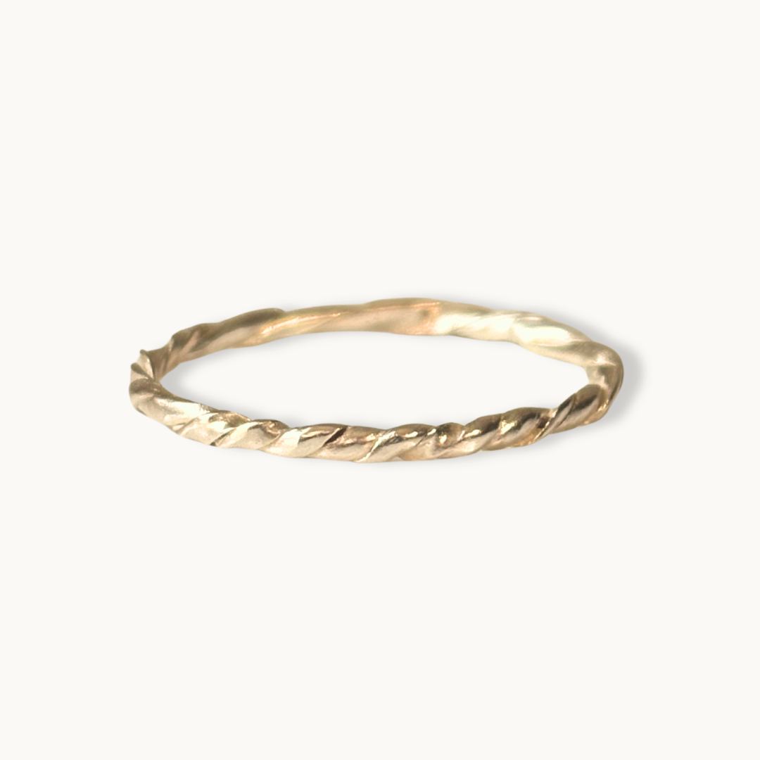Gold Melody Twist Stacking Ring