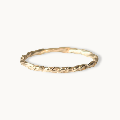 Gold Melody Twist Stacking Ring