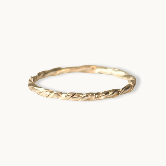 Gold Melody Twist Stacking Ring