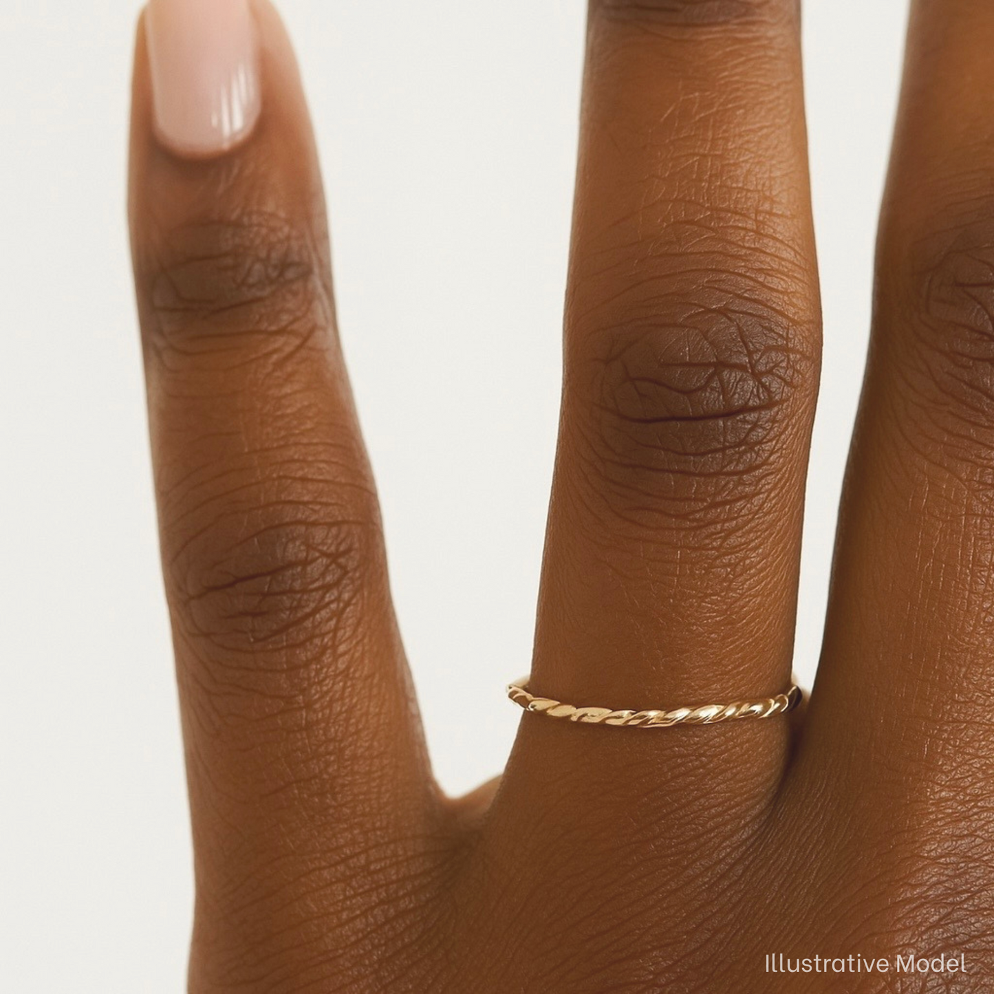 Gold Melody Twist Stacking Ring