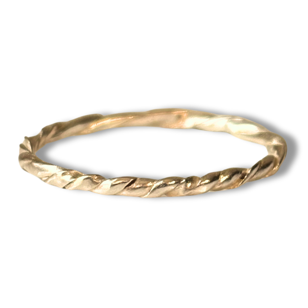 Gold Melody Twist Stacking Ring