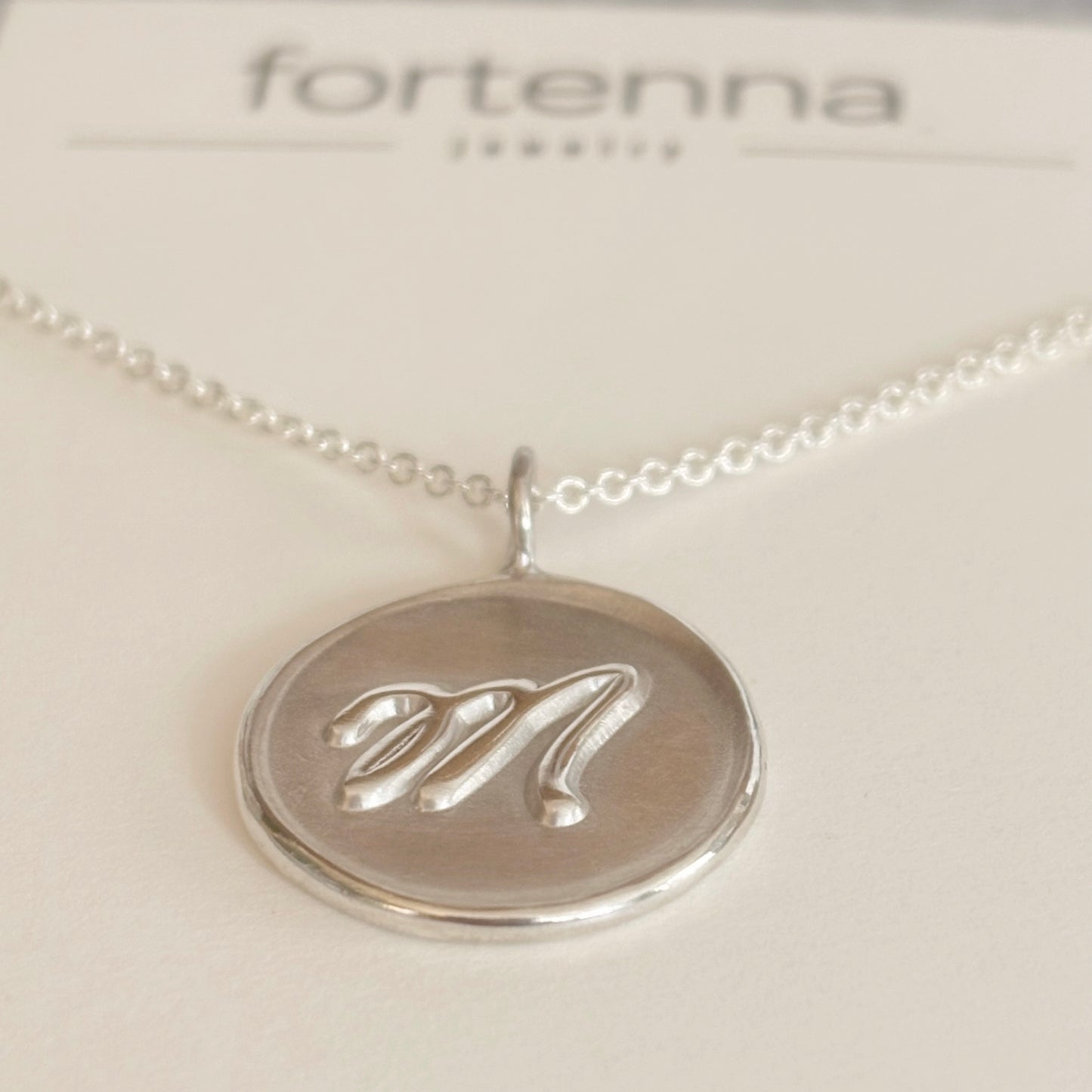 Gold Initial Medallion Necklace