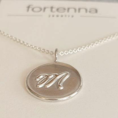 Gold Initial Medallion Necklace