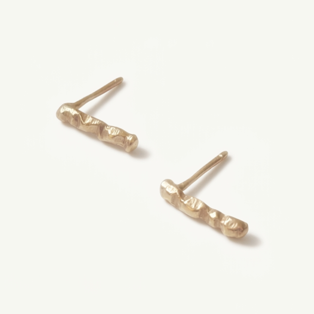 Gold Islet Bar Earrings