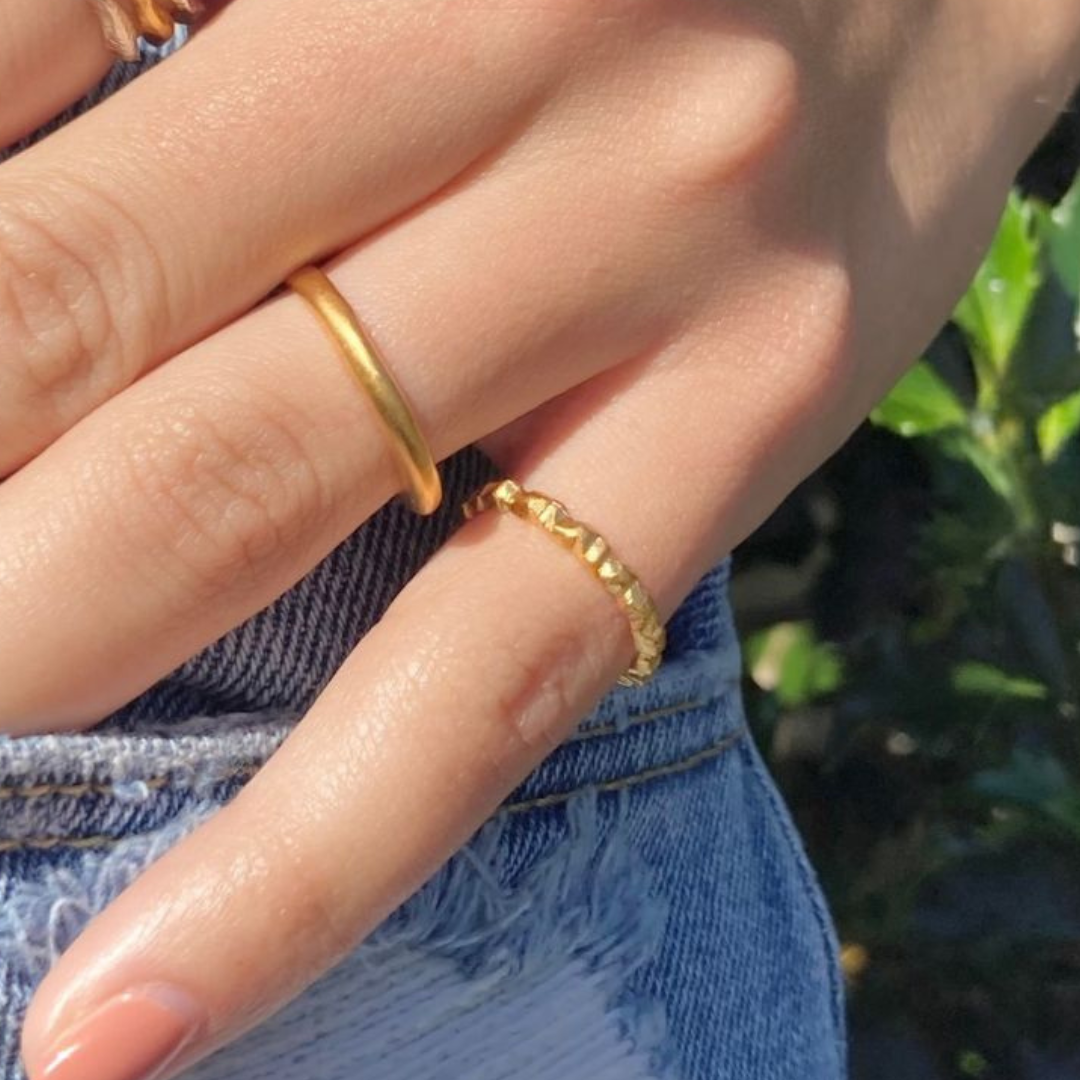 Pinky Ring 18k Yellow Gold Plated