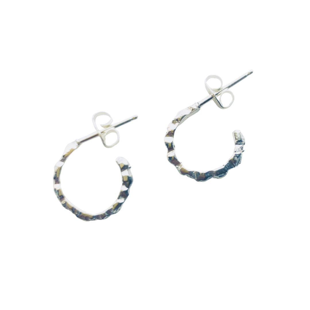 Sterling Silver Mini Hoop Post Earrings