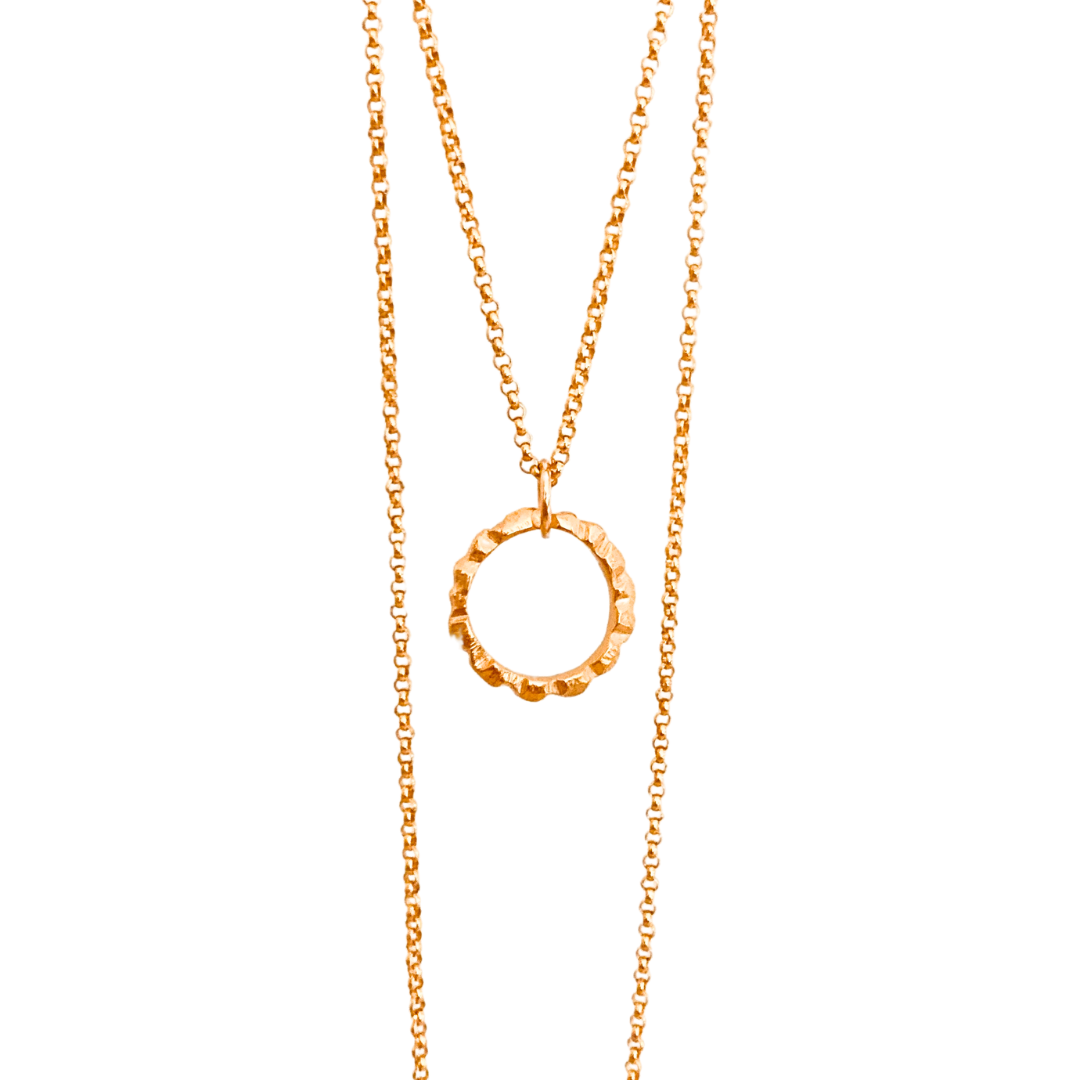 14k Gold Plated Pendant 14k Gold-filled Chain 20-inch