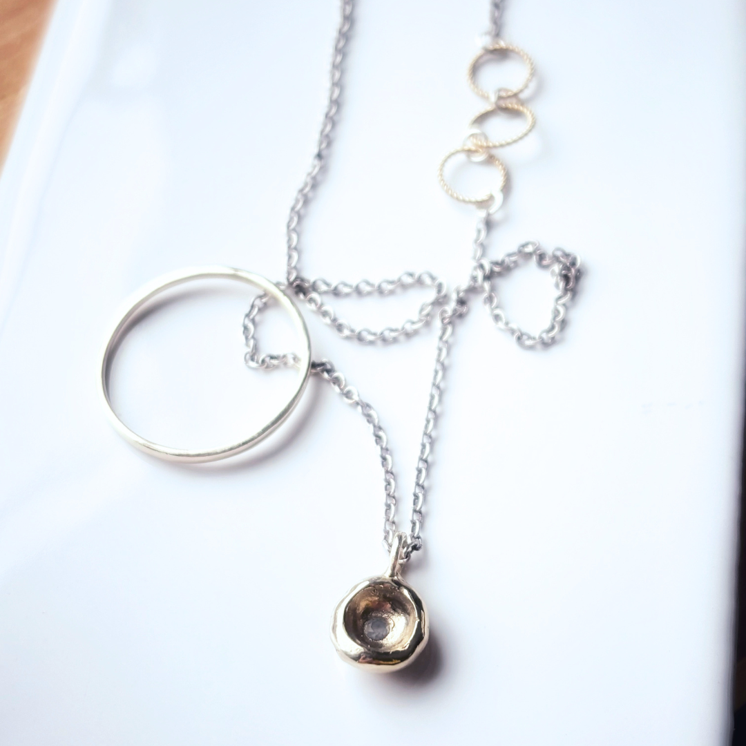 Lunar Mist Diamond Necklace