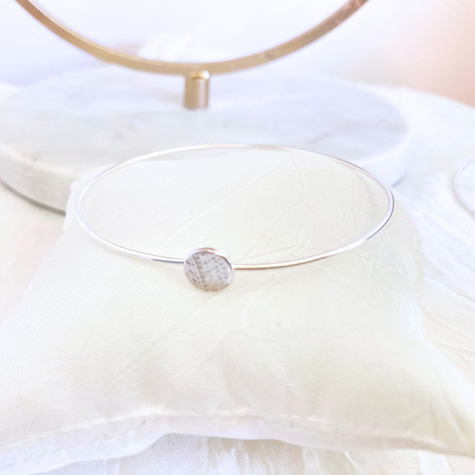 mina disc bangle  |  sterling silver