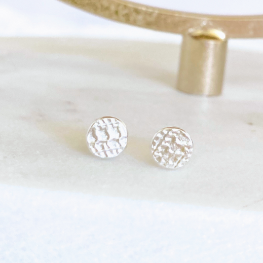 Sterling Silver Mina Disc Post Earrings
