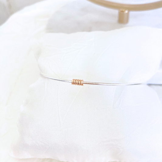 mixed metals bangle